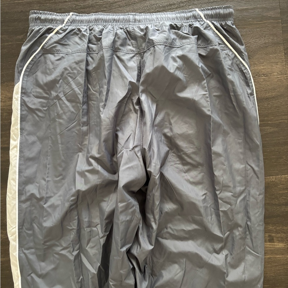 Vintage Y2K Nike Track Pants Mens XL Grey White Lined Baggy Street Ware - Picture 6 of 8